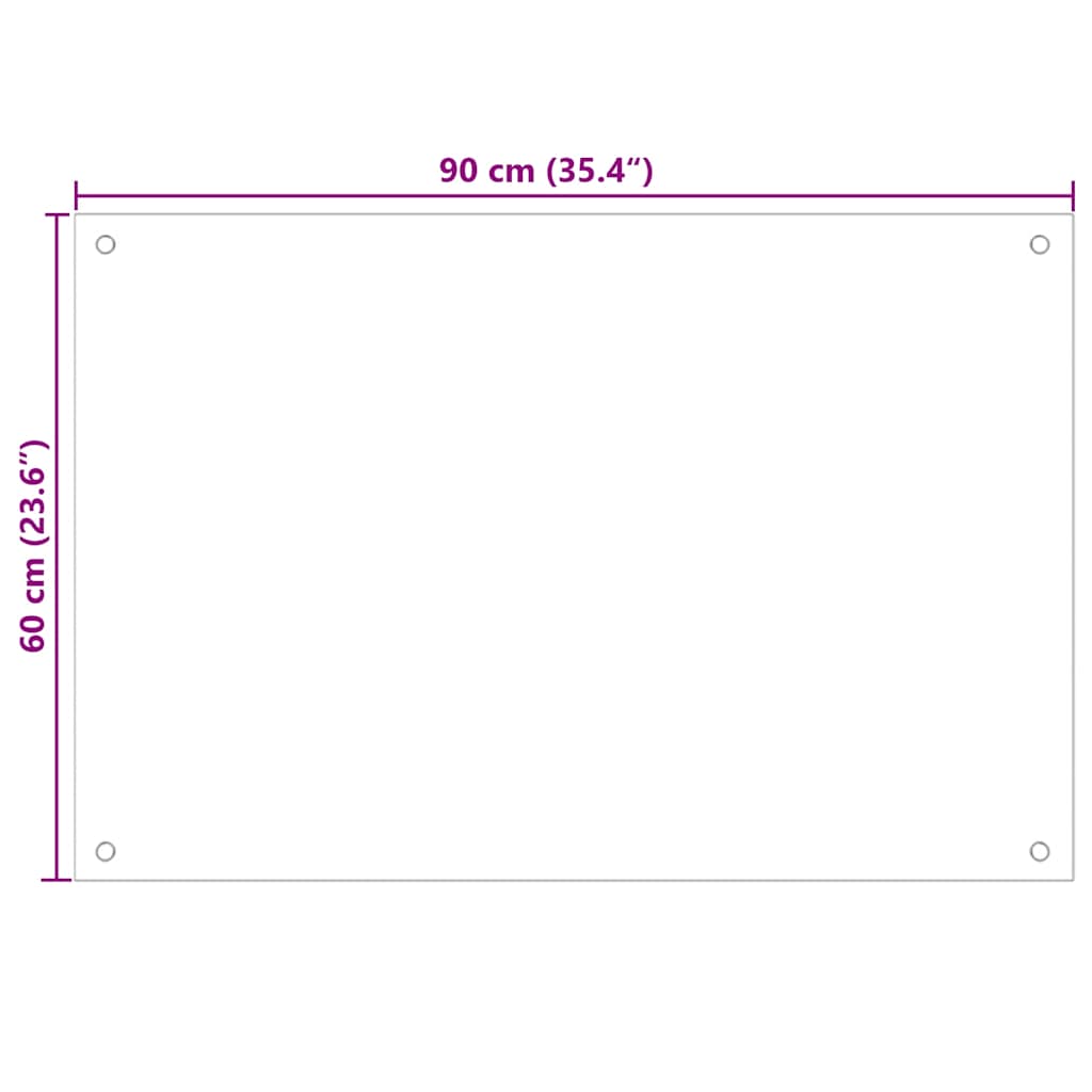 Spatscherm keuken 90x60 cm gehard glas zwart is nu te koop bij PeponiXL, paradijselijk wonen!