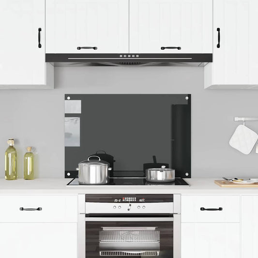 Spatscherm keuken 90x60 cm gehard glas zwart is nu te koop bij PeponiXL, paradijselijk wonen!