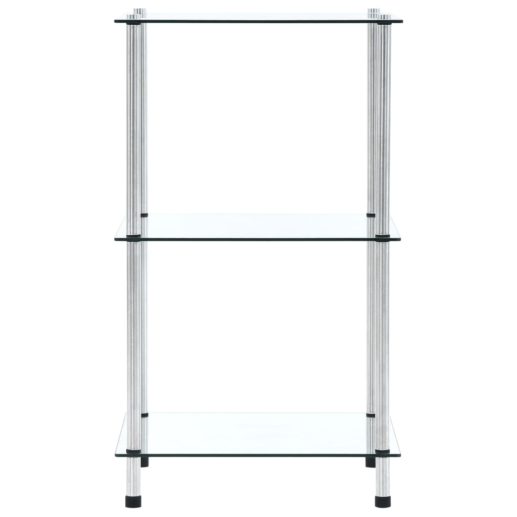 Kastje 3-laags 40x40x67 cm gehard glas transparant is nu te koop bij PeponiXL, paradijselijk wonen!