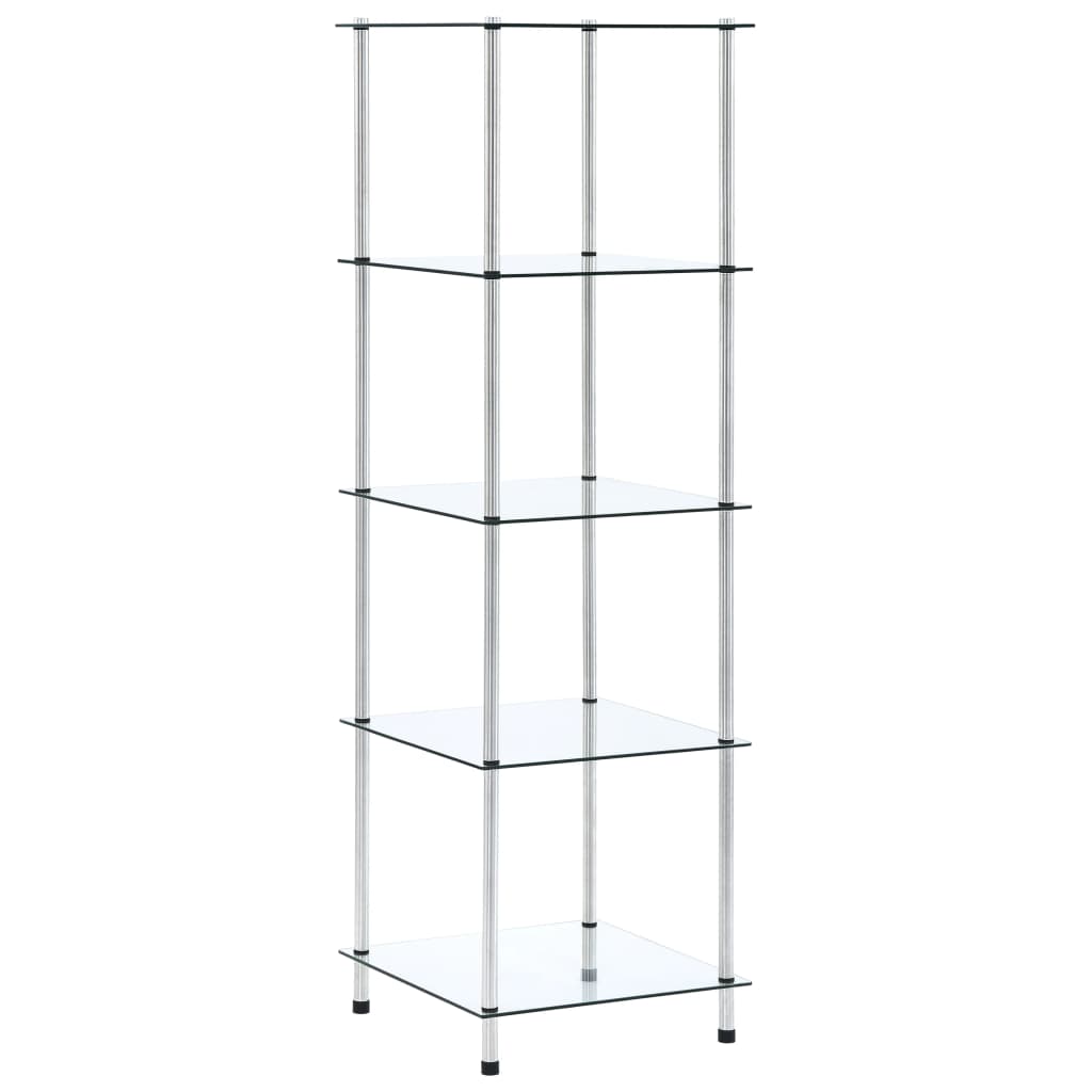Kastje 5-laags 40x40x130 cm gehard glas transparant is nu te koop bij PeponiXL, paradijselijk wonen!