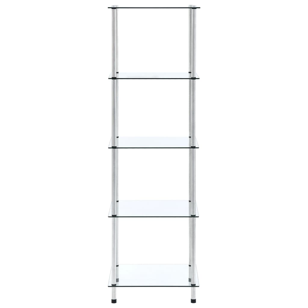 Kastje 5-laags 40x40x130 cm gehard glas transparant is nu te koop bij PeponiXL, paradijselijk wonen!