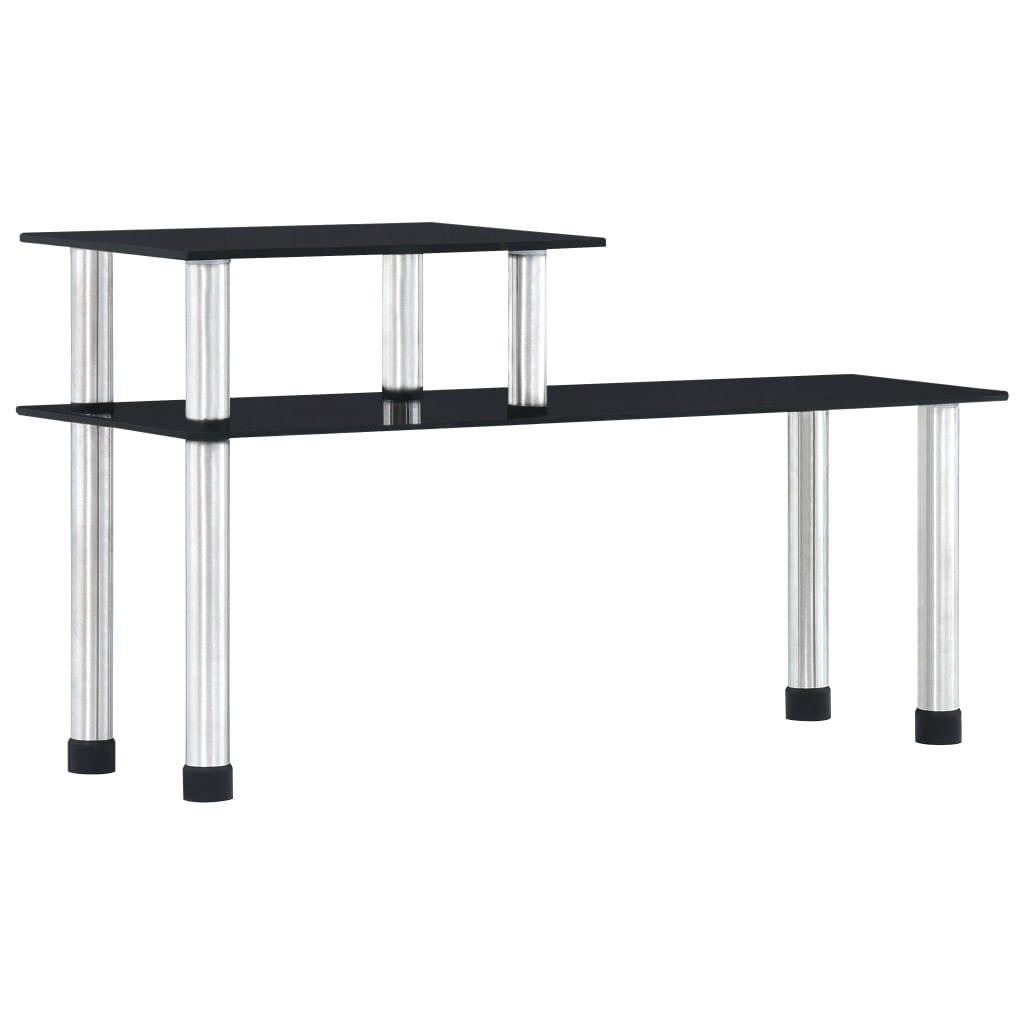 Keukenschap 45x16x26 cm gehard glas zwart is nu te koop bij PeponiXL, paradijselijk wonen!