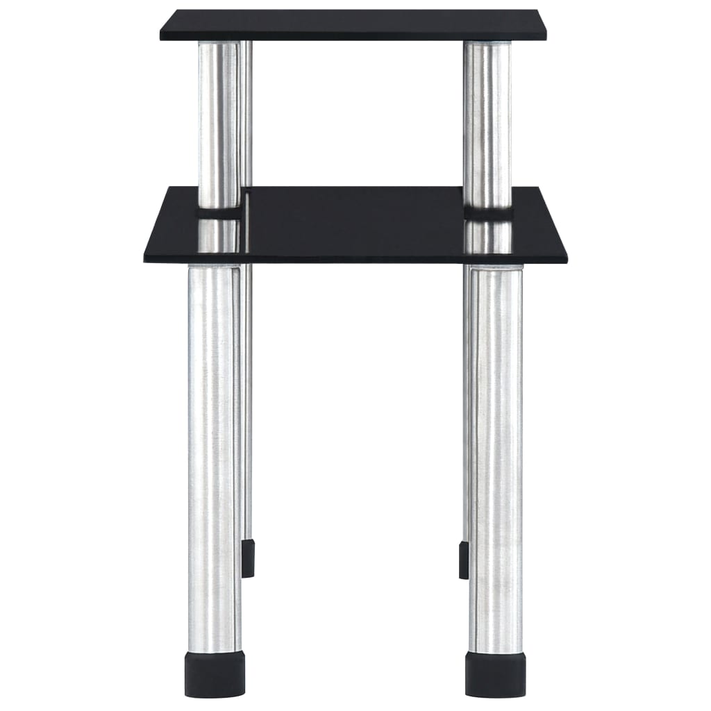 Keukenschap 45x16x26 cm gehard glas zwart is nu te koop bij PeponiXL, paradijselijk wonen!