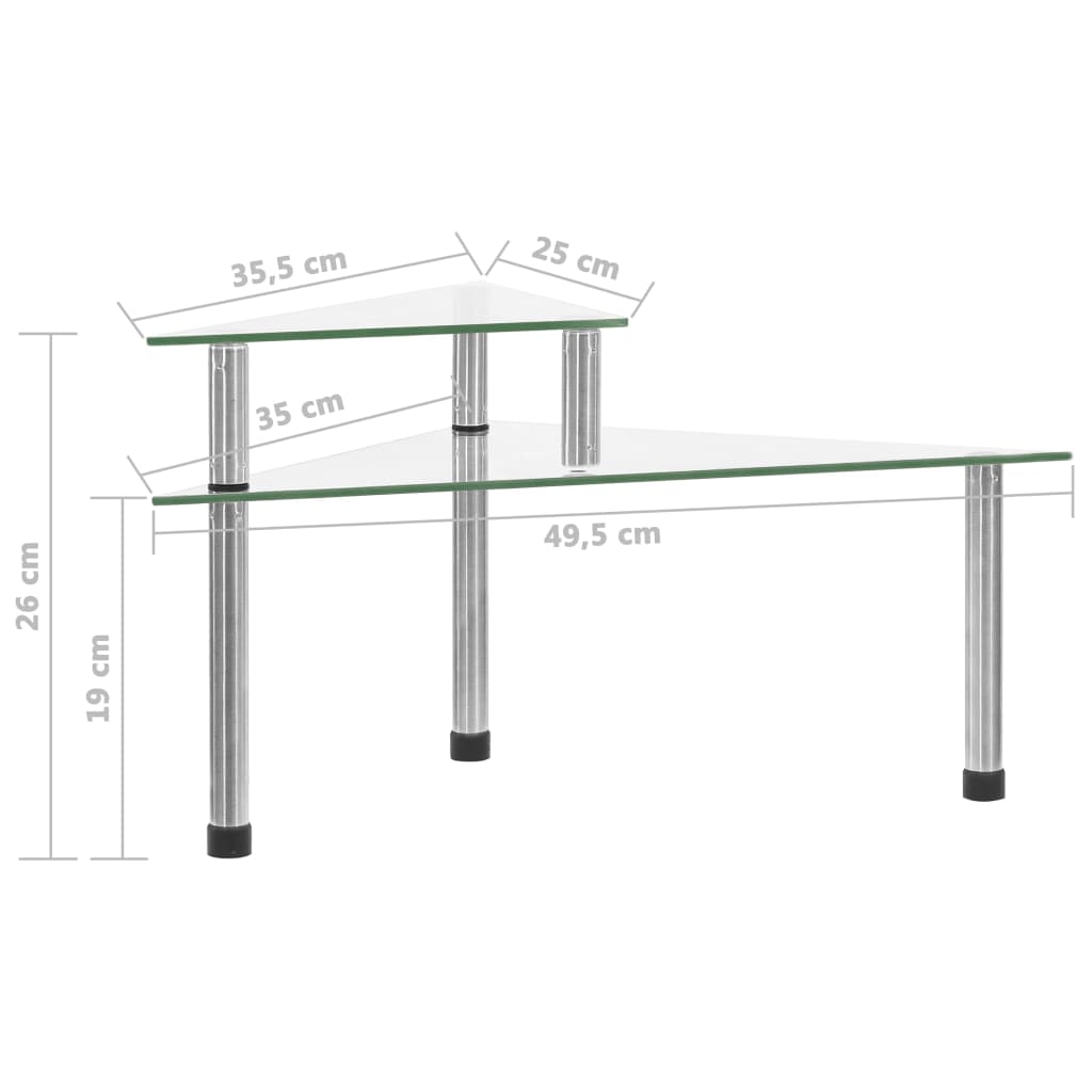 Keukenschap 49,5x35x19 cm gehard glas transparent is nu te koop bij PeponiXL, paradijselijk wonen!