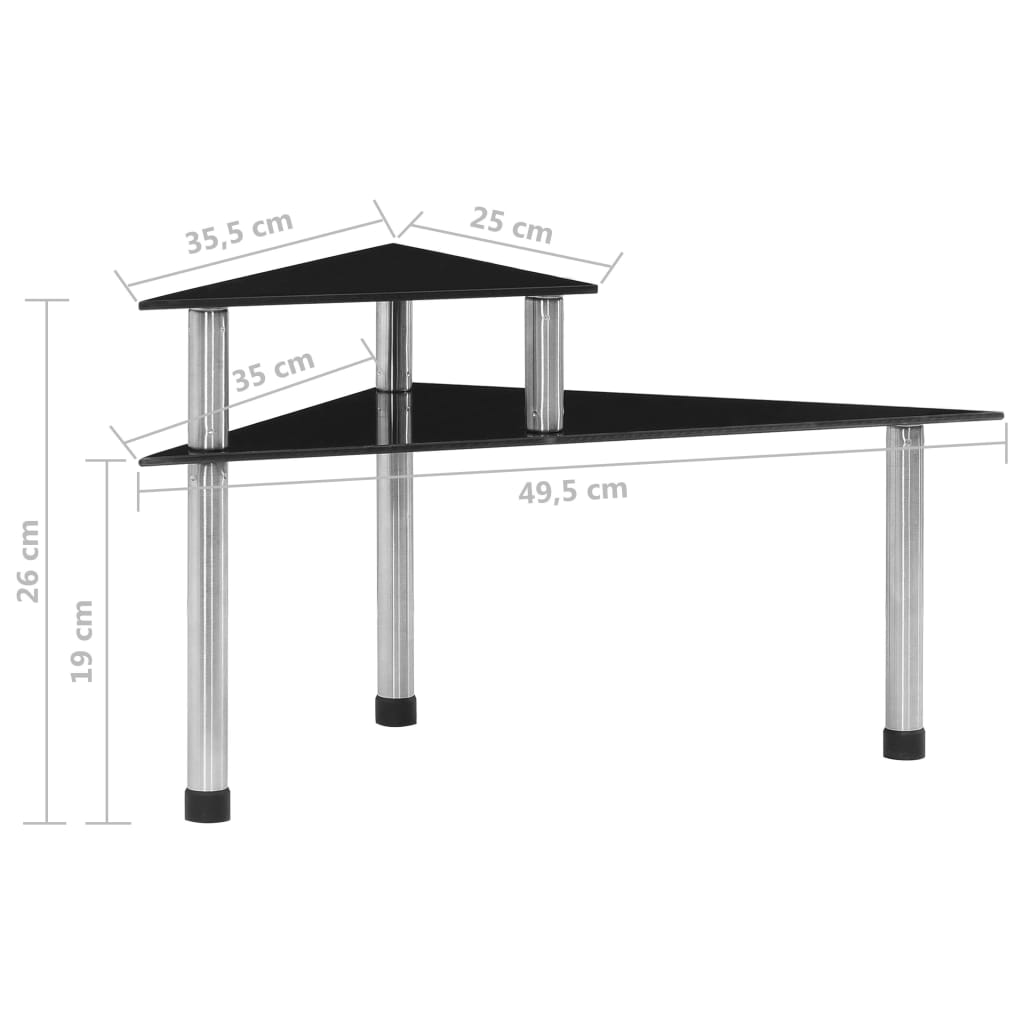 Keukenschap 49,5x35x26 cm gehard glas zwart is nu te koop bij PeponiXL, paradijselijk wonen!