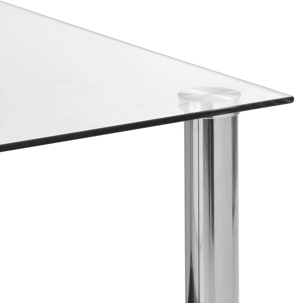 Bijzettafel 45x50x45 cm gehard glas transparant is nu te koop bij PeponiXL, paradijselijk wonen!
