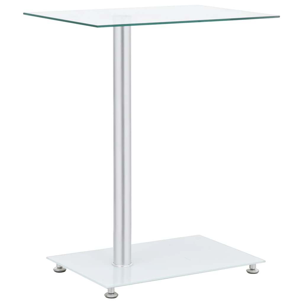 Bijzettafel U-vormig 45x30x58 cm gehard glas transparant is nu te koop bij PeponiXL, paradijselijk wonen!
