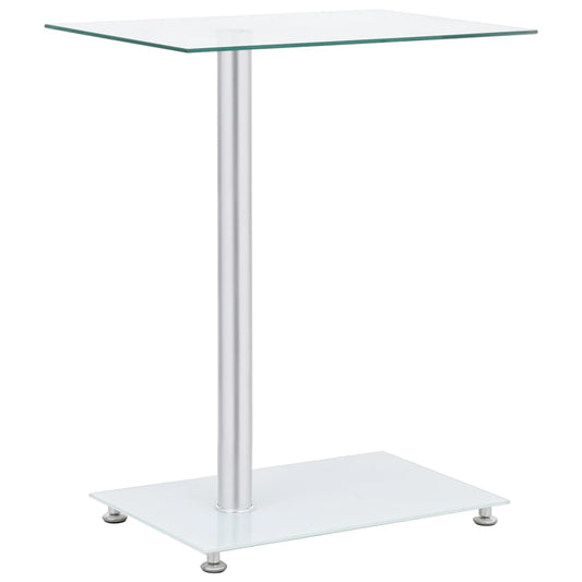 Bijzettafel U-vormig 45x30x58 cm gehard glas transparant is nu te koop bij PeponiXL, paradijselijk wonen!