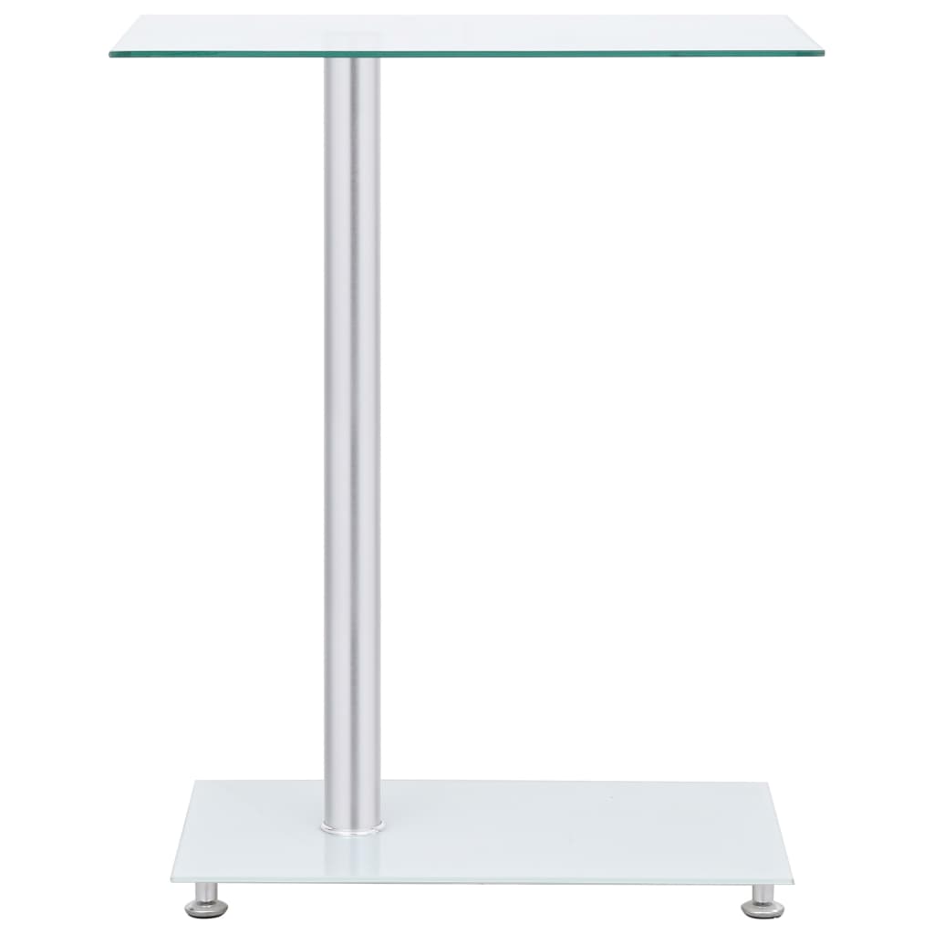 Bijzettafel U-vormig 45x30x58 cm gehard glas transparant is nu te koop bij PeponiXL, paradijselijk wonen!