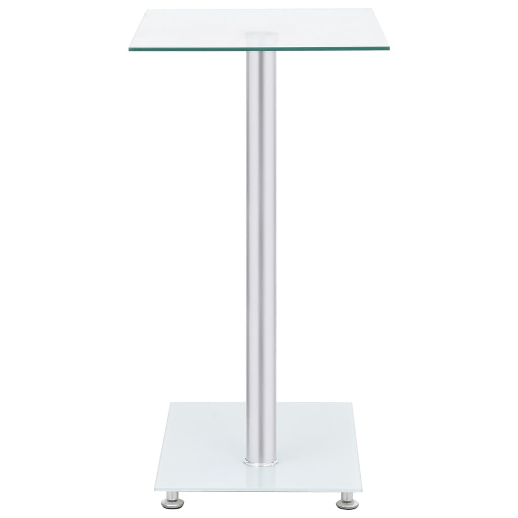 Bijzettafel U-vormig 45x30x58 cm gehard glas transparant is nu te koop bij PeponiXL, paradijselijk wonen!