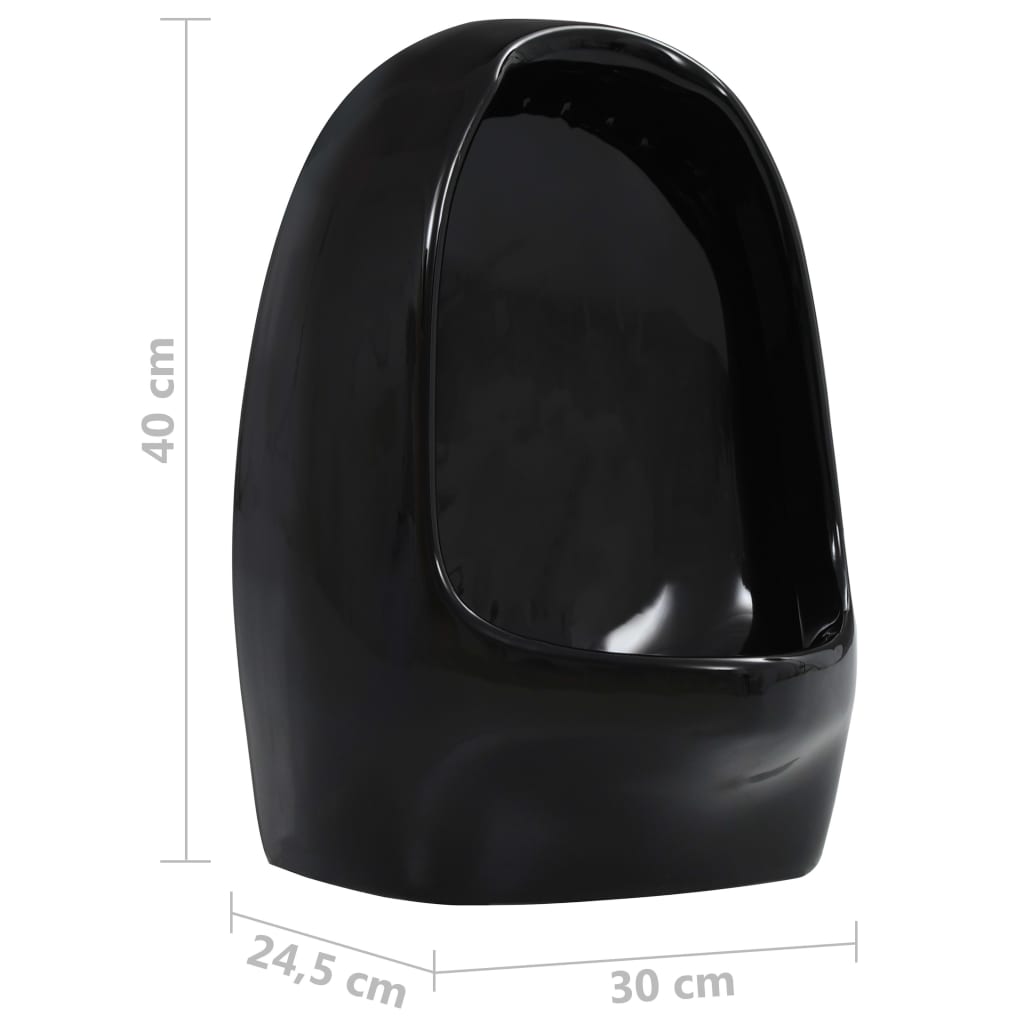 Wandurinoir met spoelklep keramiek zwart is nu te koop bij PeponiXL, paradijselijk wonen!