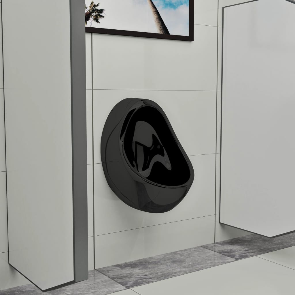 Wandurinoir met spoelklep keramiek zwart is nu te koop bij PeponiXL, paradijselijk wonen!