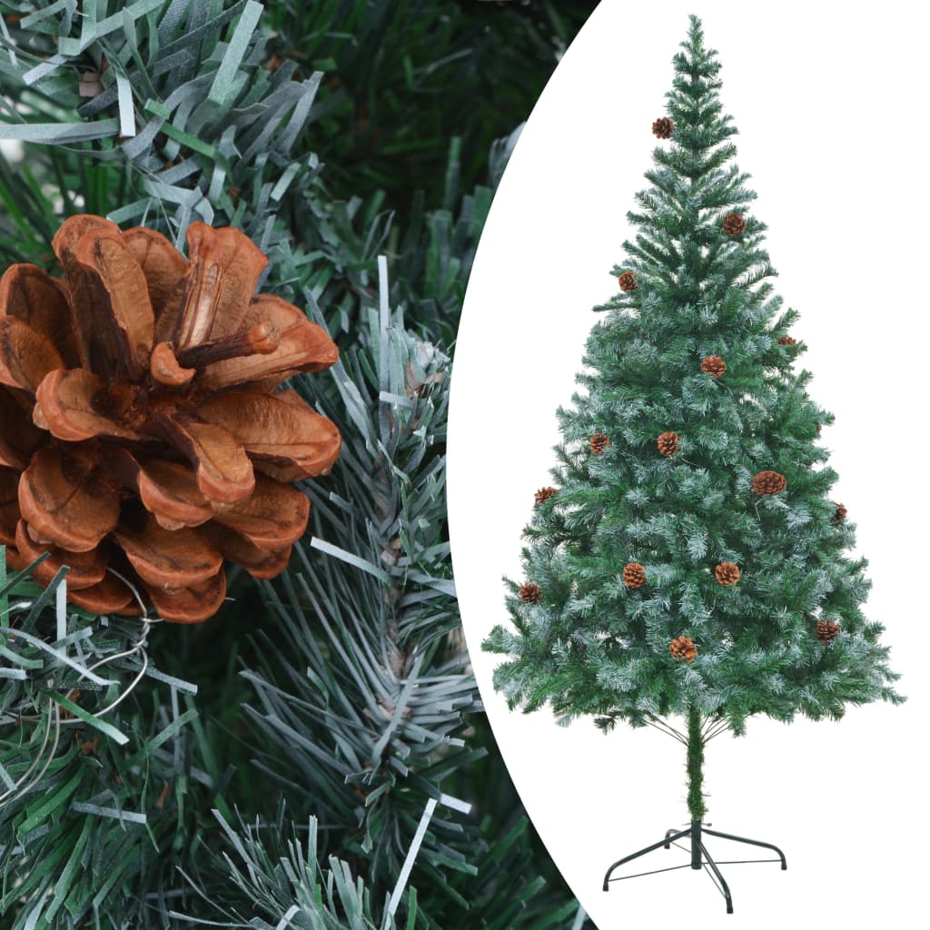 Kunstkerstboom met dennenappels 210 cm is nu te koop bij PeponiXL, paradijselijk wonen!
