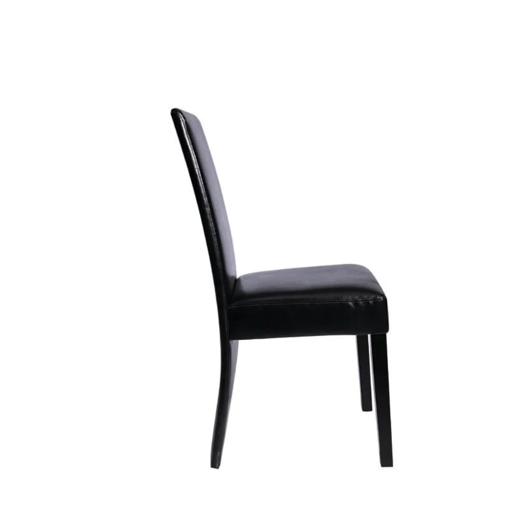 Eetkamerstoelen 2 st kunstleer zwart is nu te koop bij PeponiXL, paradijselijk wonen!