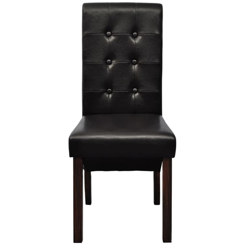 Eetkamerstoelen 2 st kunstleer bruin is nu te koop bij PeponiXL, paradijselijk wonen!