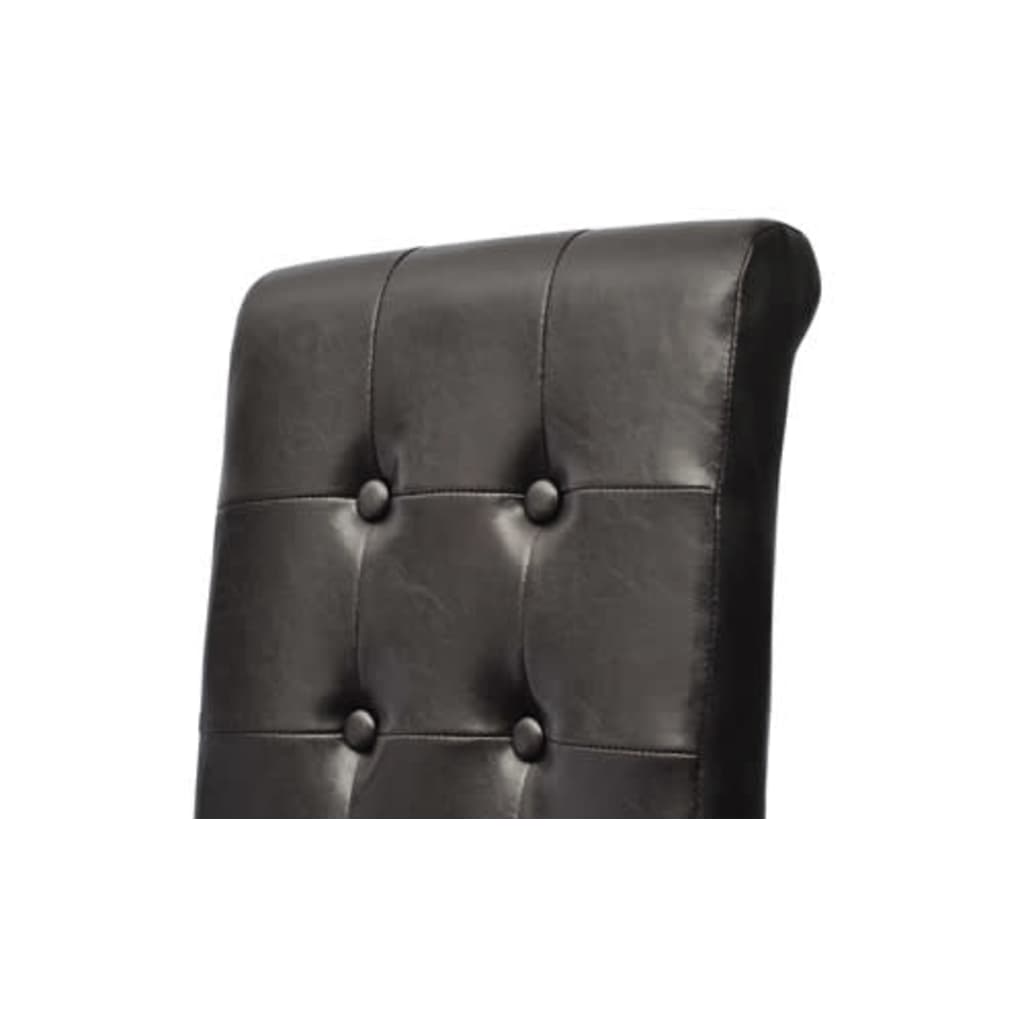 Eetkamerstoelen 2 st kunstleer bruin is nu te koop bij PeponiXL, paradijselijk wonen!
