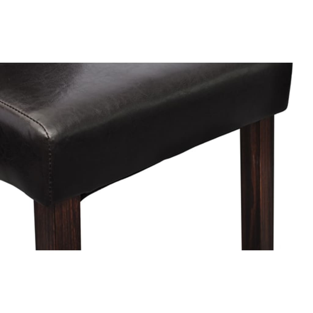 Eetkamerstoelen 2 st kunstleer bruin is nu te koop bij PeponiXL, paradijselijk wonen!