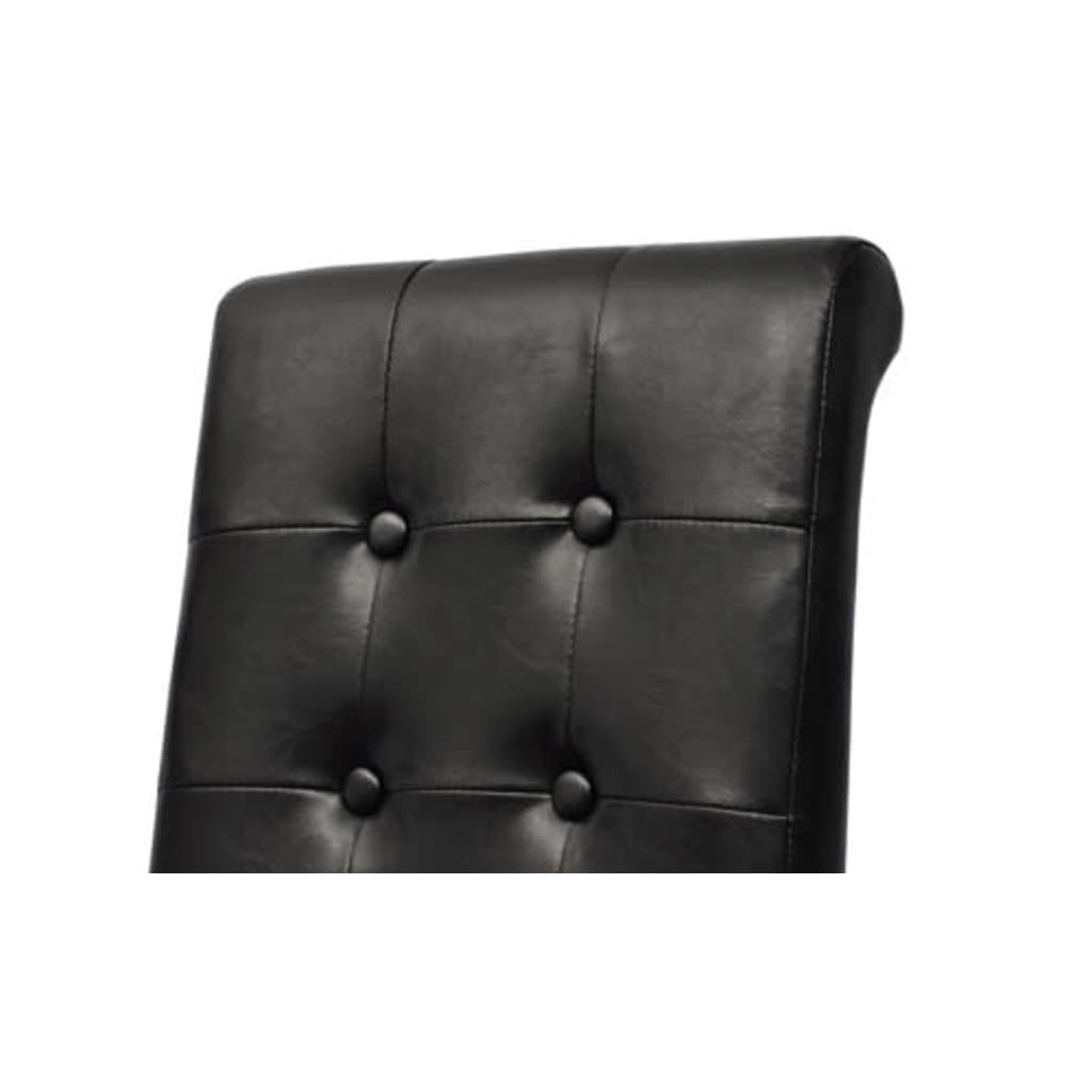 Eetkamerstoelen 2 st kunstleer zwart is nu te koop bij PeponiXL, paradijselijk wonen!
