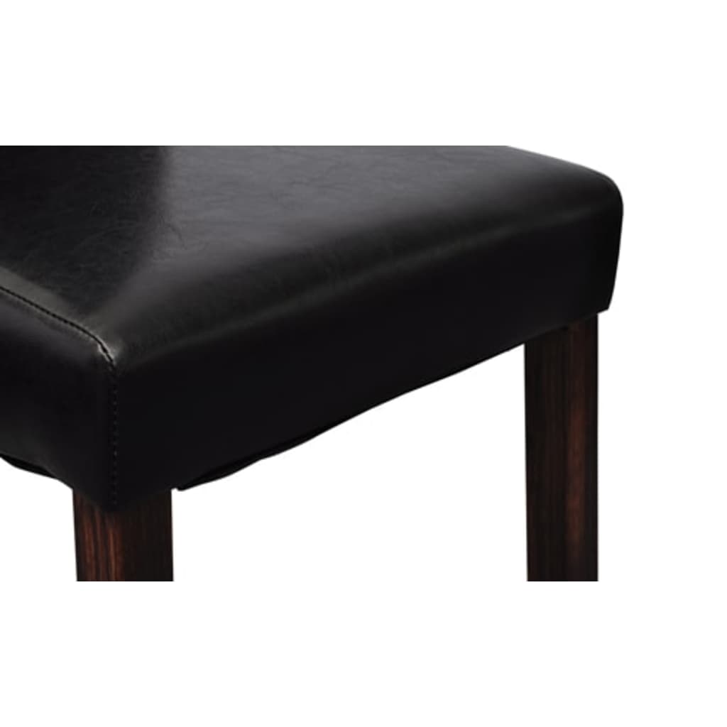 Eetkamerstoelen 2 st kunstleer zwart is nu te koop bij PeponiXL, paradijselijk wonen!