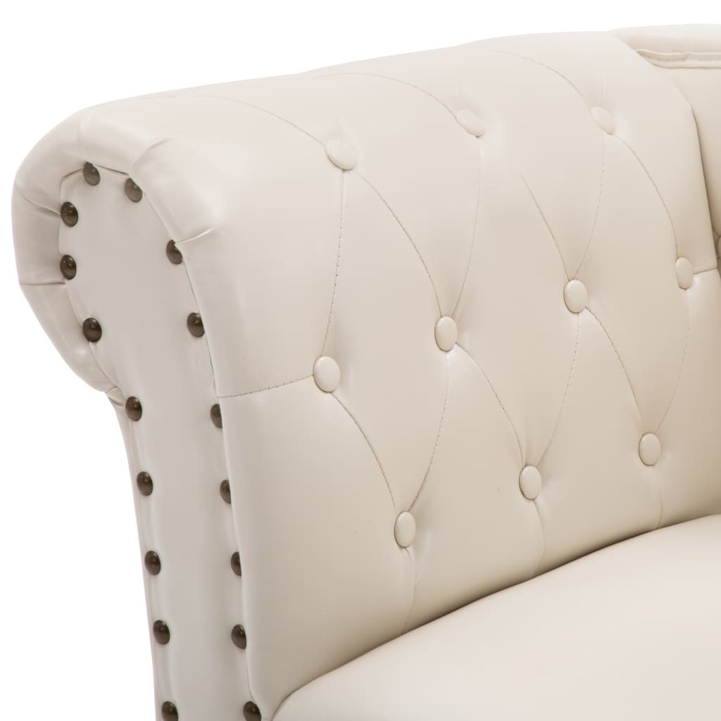 Chaise longue kunstleer crèmewit is nu te koop bij PeponiXL, paradijselijk wonen!