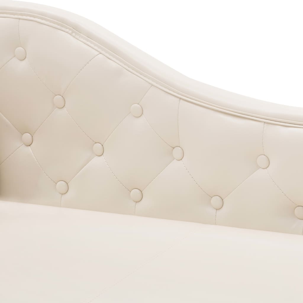 Chaise longue kunstleer crèmewit is nu te koop bij PeponiXL, paradijselijk wonen!