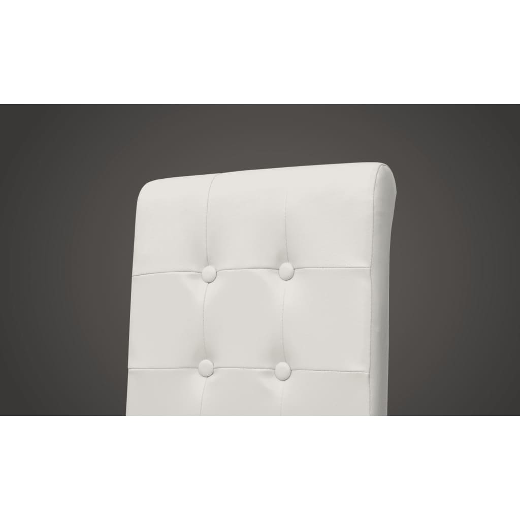 Eetkamerstoelen 4 st kunstleer wit is nu te koop bij PeponiXL, paradijselijk wonen!