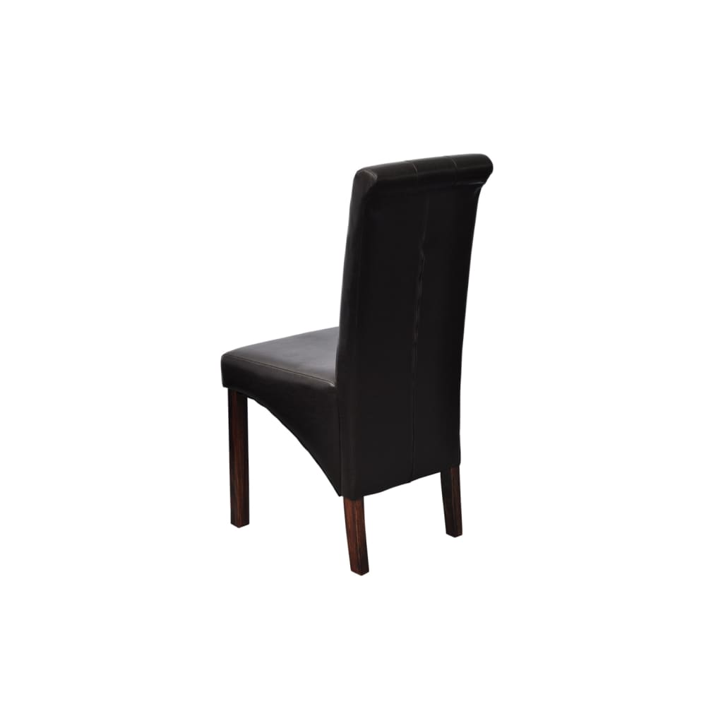 Eetkamerstoelen 6 st kunstleer zwart is nu te koop bij PeponiXL, paradijselijk wonen!