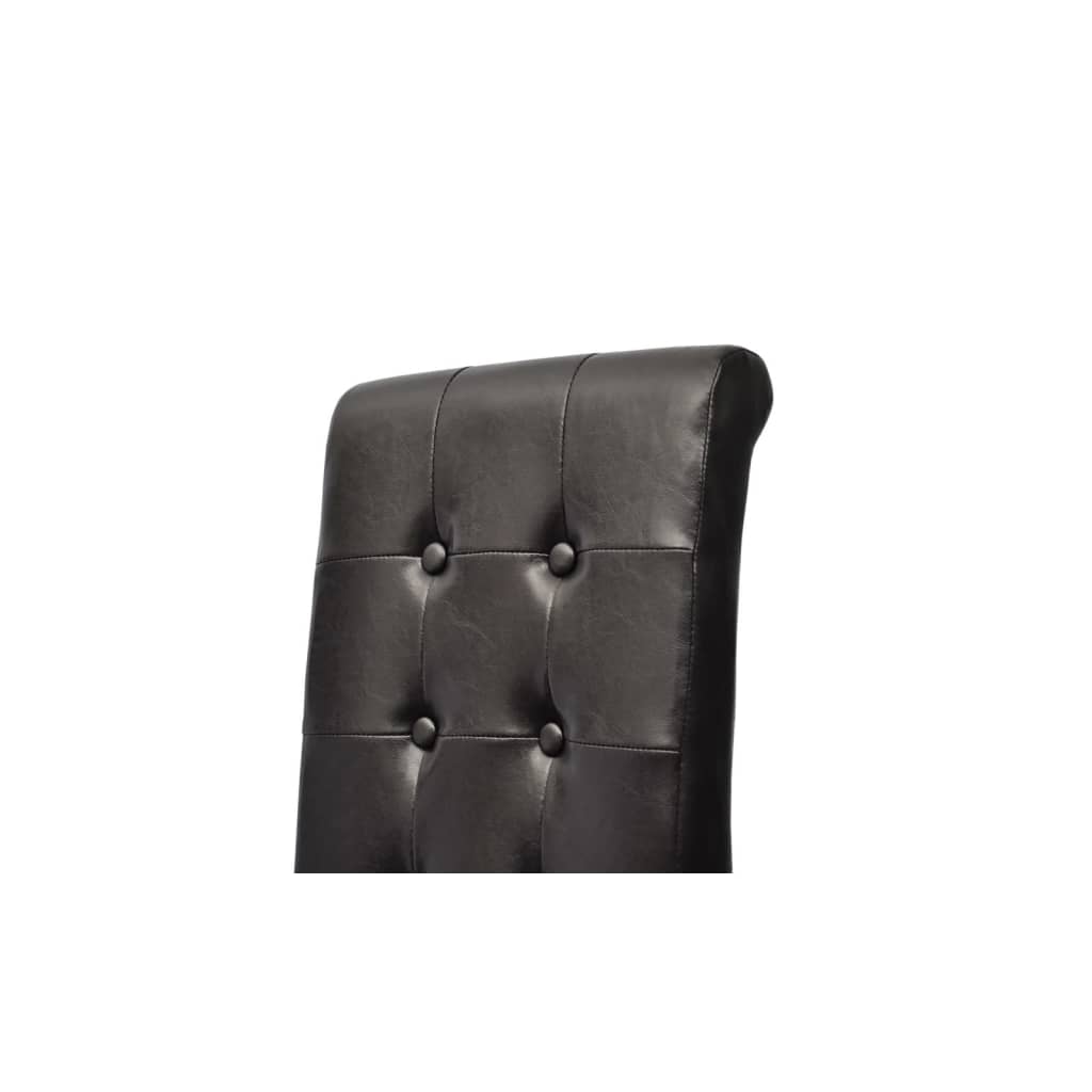 Eetkamerstoelen 6 st kunstleer zwart is nu te koop bij PeponiXL, paradijselijk wonen!