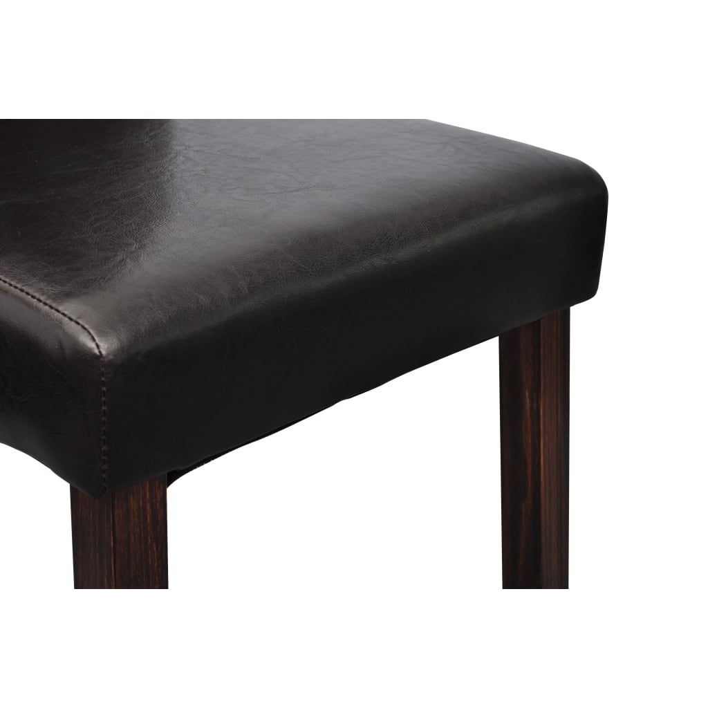 Eetkamerstoelen 6 st kunstleer zwart is nu te koop bij PeponiXL, paradijselijk wonen!