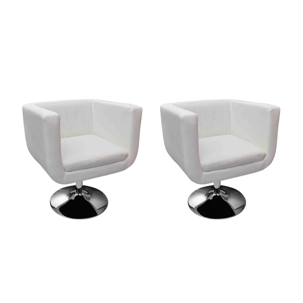 Barstoelen 2 st kunstleer wit is nu te koop bij PeponiXL, paradijselijk wonen!