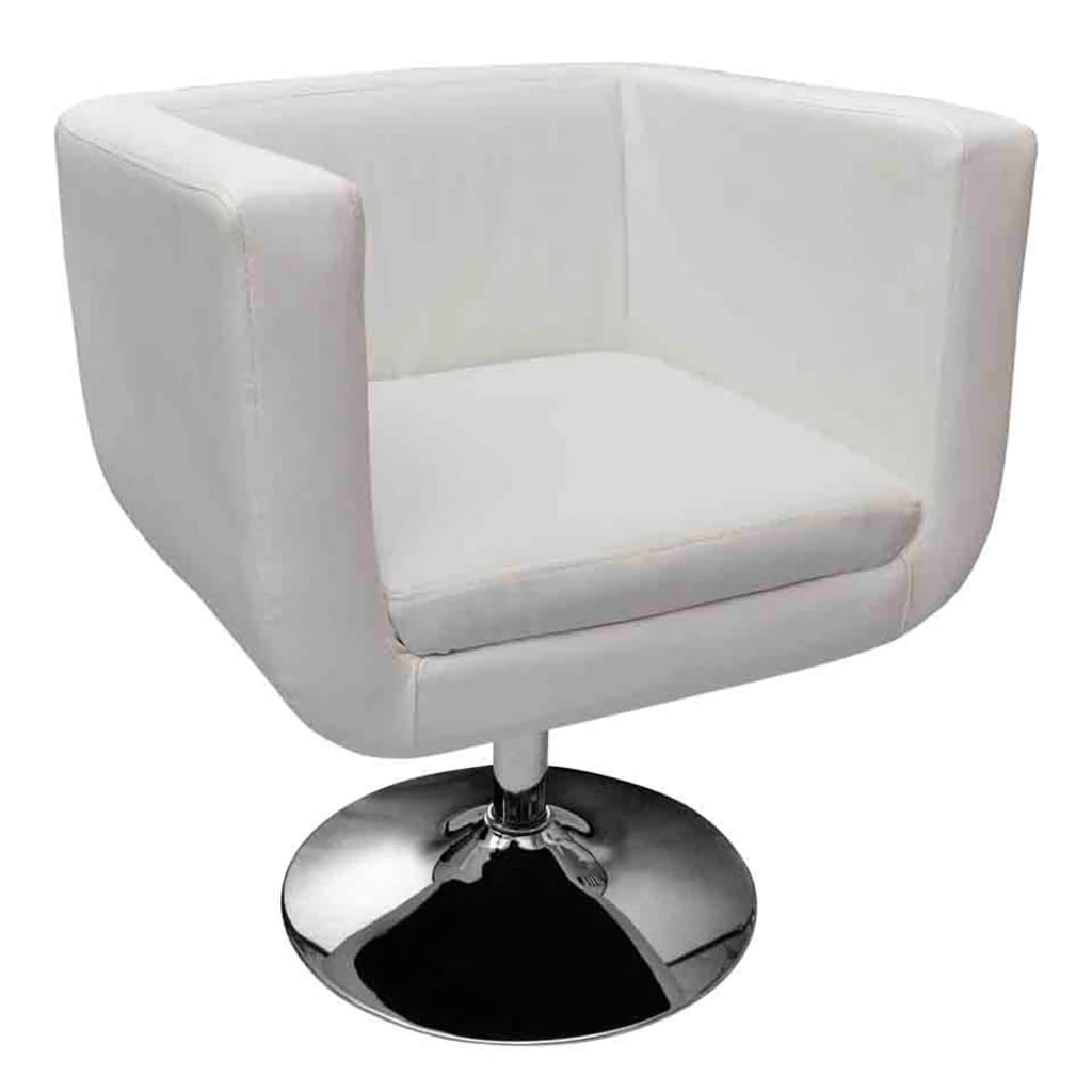 Barstoelen 2 st kunstleer wit is nu te koop bij PeponiXL, paradijselijk wonen!