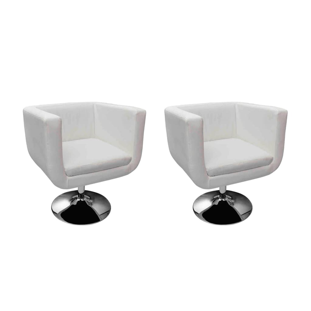Barstoelen 2 st kunstleer wit is nu te koop bij PeponiXL, paradijselijk wonen!