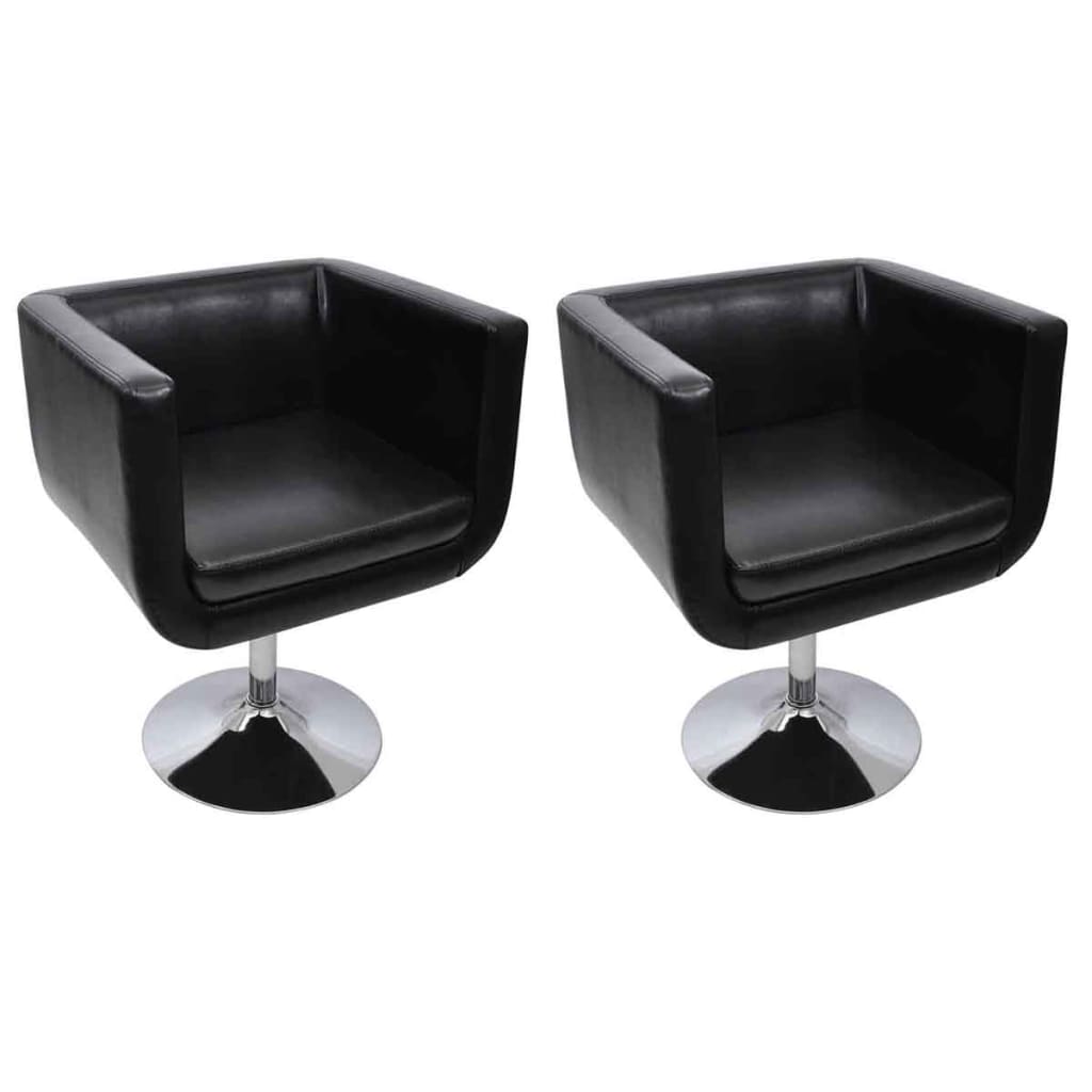 Barstoelen 2 st kunstleer zwart is nu te koop bij PeponiXL, paradijselijk wonen!