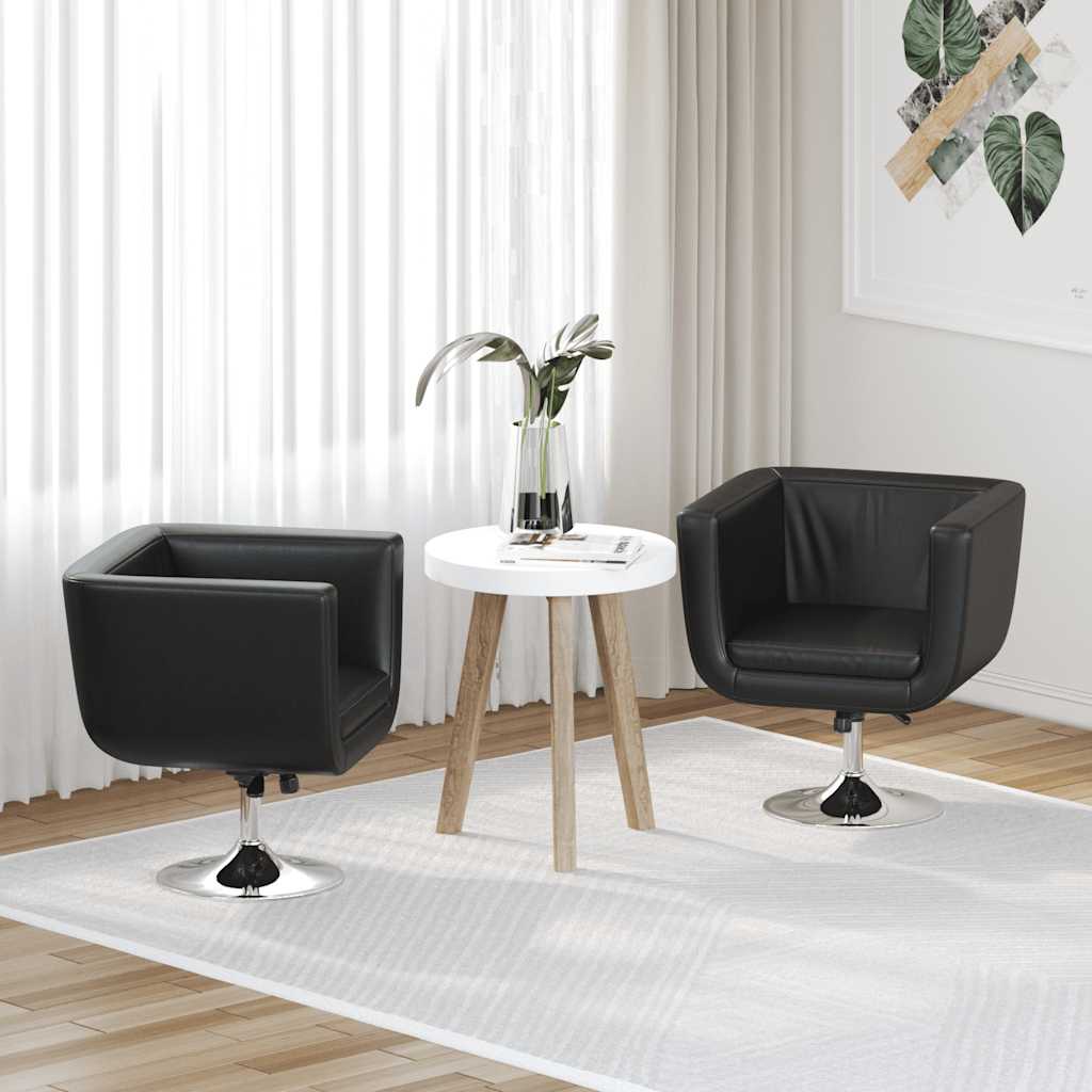 Barstoelen 2 st kunstleer zwart is nu te koop bij PeponiXL, paradijselijk wonen!