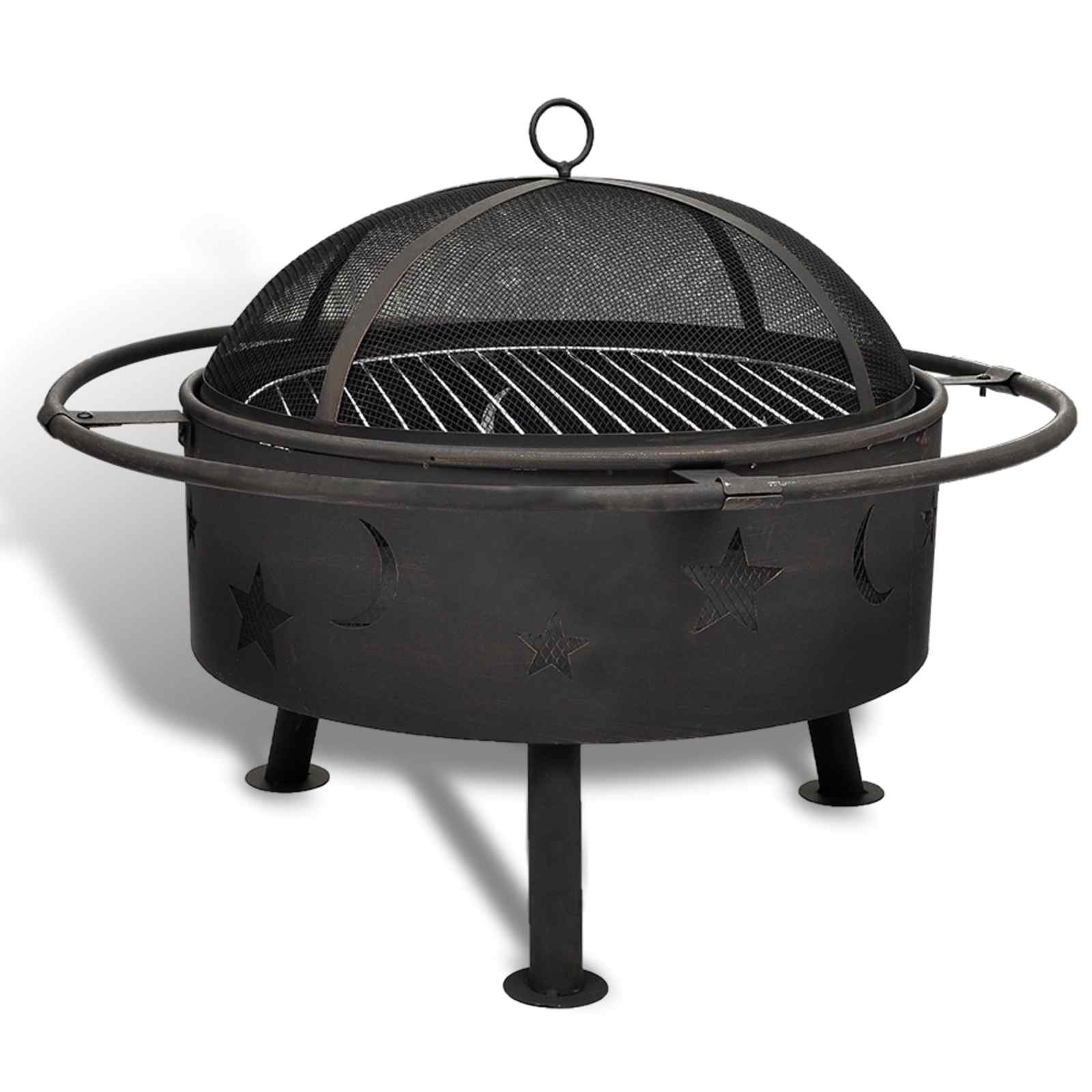 Vuur Schaal Maan Zwart 82 x 82 x 64 cm Staal is nu te koop bij PeponiXL, paradijselijk wonen!