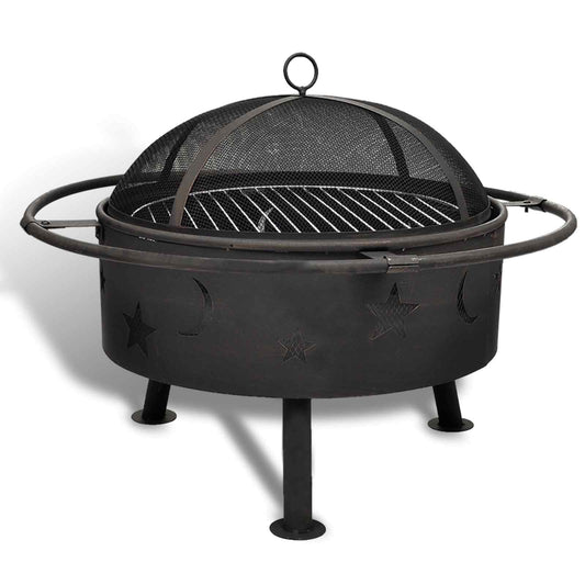 Vuur Schaal Maan Zwart 82 x 82 x 64 cm Staal is nu te koop bij PeponiXL, paradijselijk wonen!