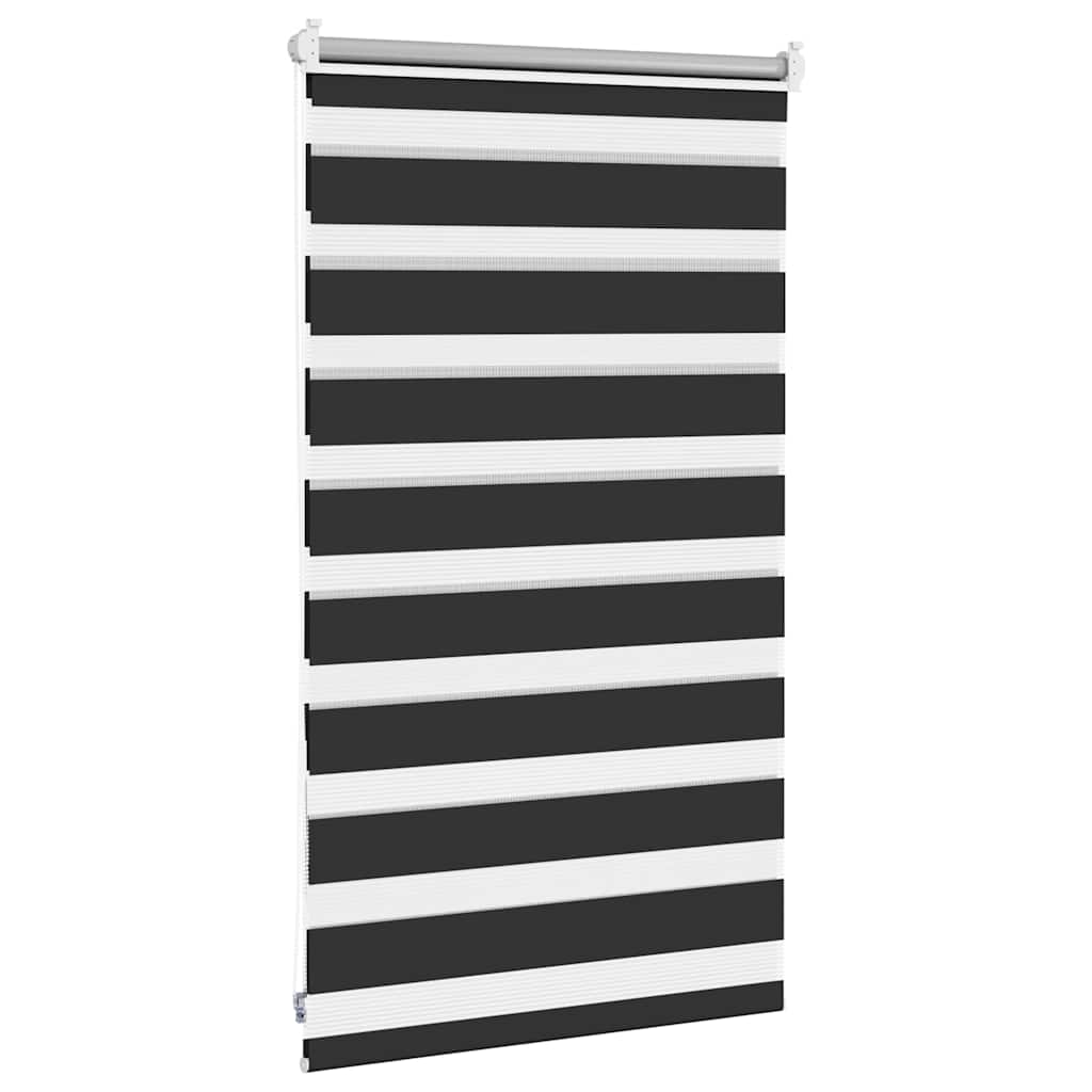 Zebra rolgordijn 50,9x100 cm stofbreedte 46,7 cm zwart is nu te koop bij PeponiXL, paradijselijk wonen!