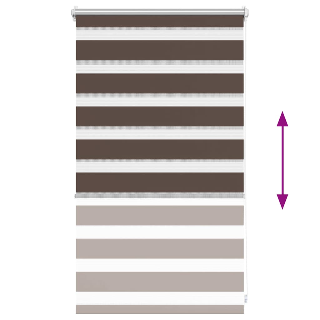 Zebra rolgordijn 50,9x100 cm stofbreedte 46,7 cm koffiebruin is nu te koop bij PeponiXL, paradijselijk wonen!