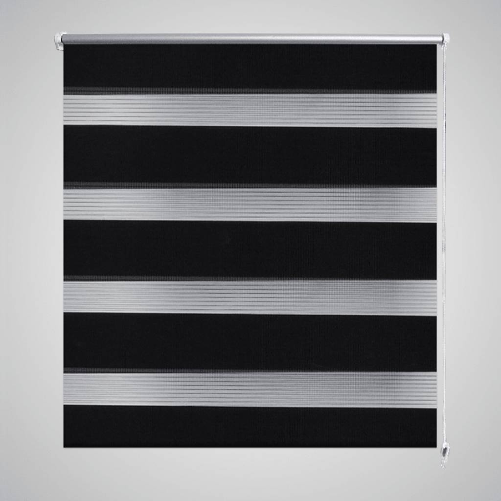 Zebra rolgordijn 80,9 x 150 cm stofbreedte 76,7 cm zwart is nu te koop bij PeponiXL, paradijselijk wonen!