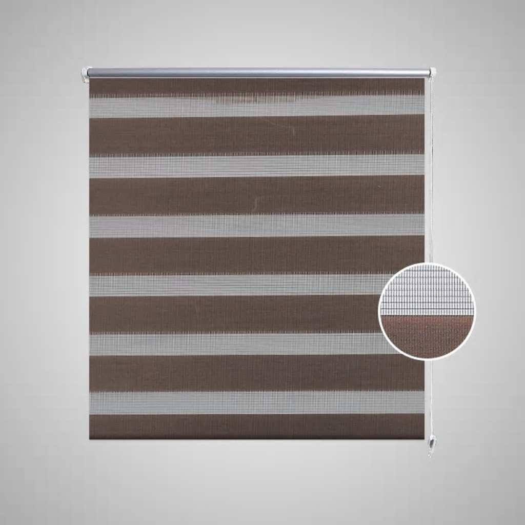 Zebra rolgordijn 80,9 x 150 cm stofbreedte 76,7 cm koffiebruin is nu te koop bij PeponiXL, paradijselijk wonen!