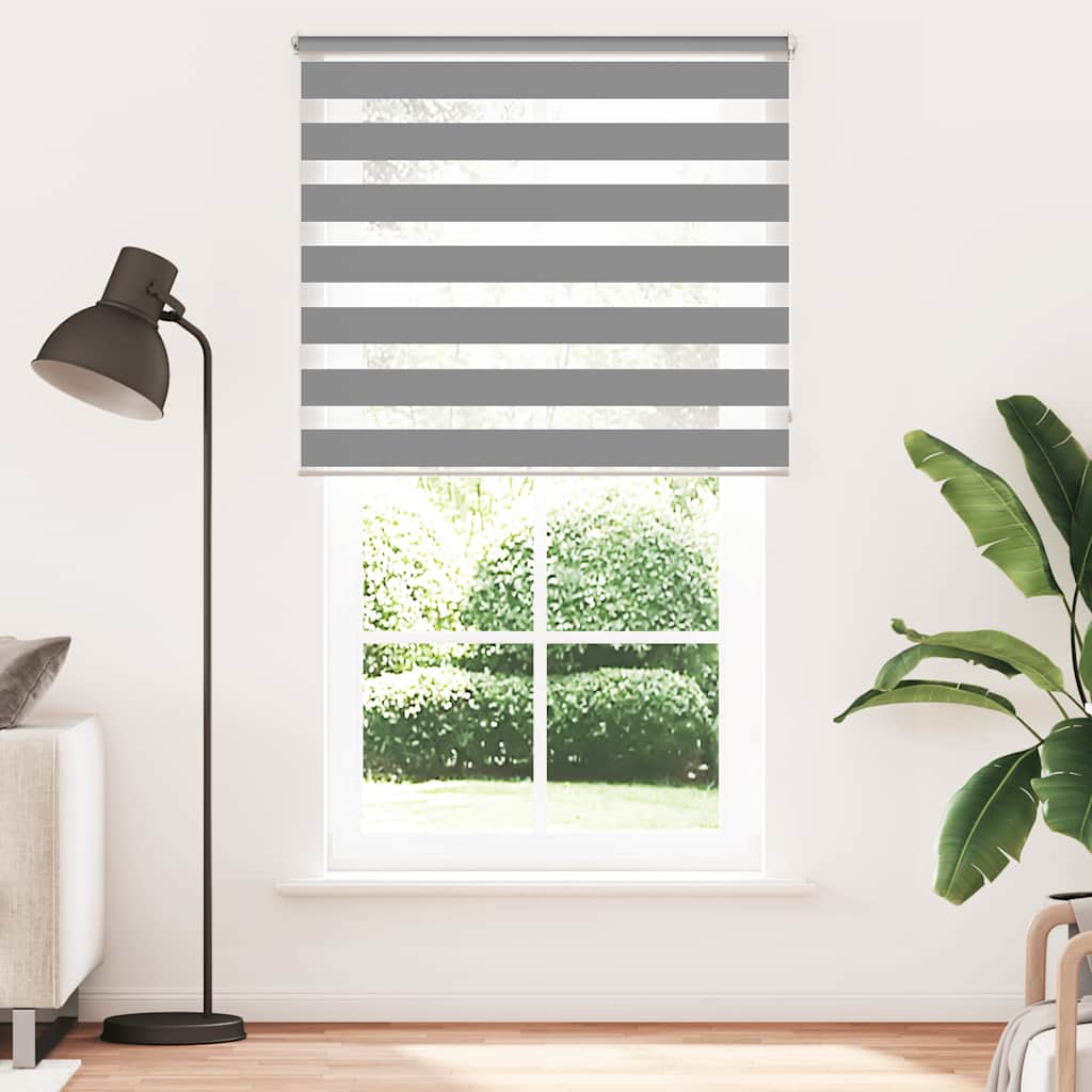 Zebra rolgordijn 120,9 x 230 cm stofbreedte 116,7 cm grijs is nu te koop bij PeponiXL, paradijselijk wonen!