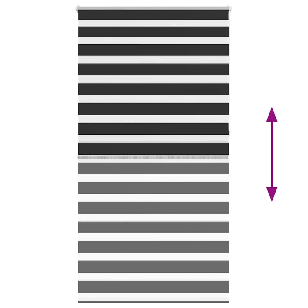 Zebra rolgordijn 120,9 x 230 cm stofbreedte 116,7 cm zwart is nu te koop bij PeponiXL, paradijselijk wonen!