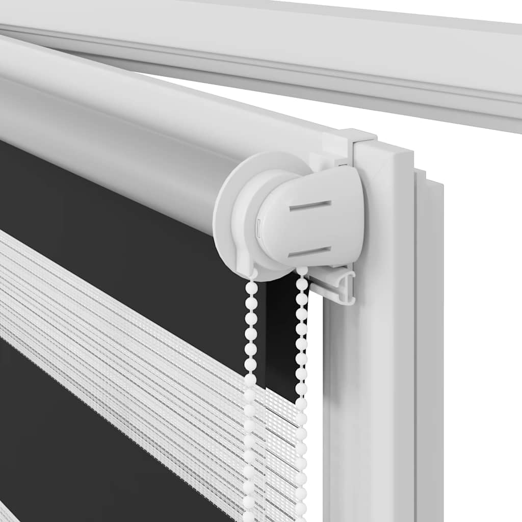 Zebra rolgordijn 120,9 x 230 cm stofbreedte 116,7 cm zwart is nu te koop bij PeponiXL, paradijselijk wonen!