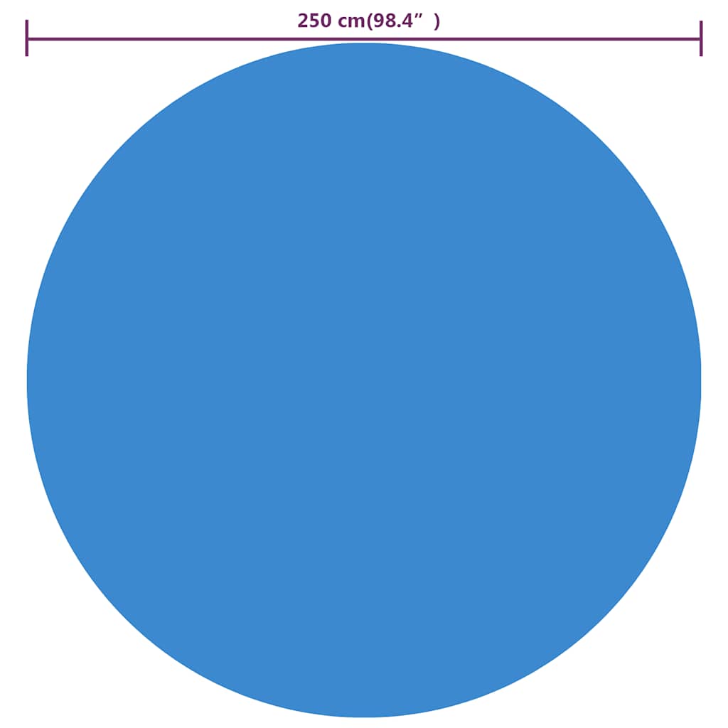 Solar zwembadfolie drijvend rond 250 cm PE blauw is nu te koop bij PeponiXL, paradijselijk wonen!