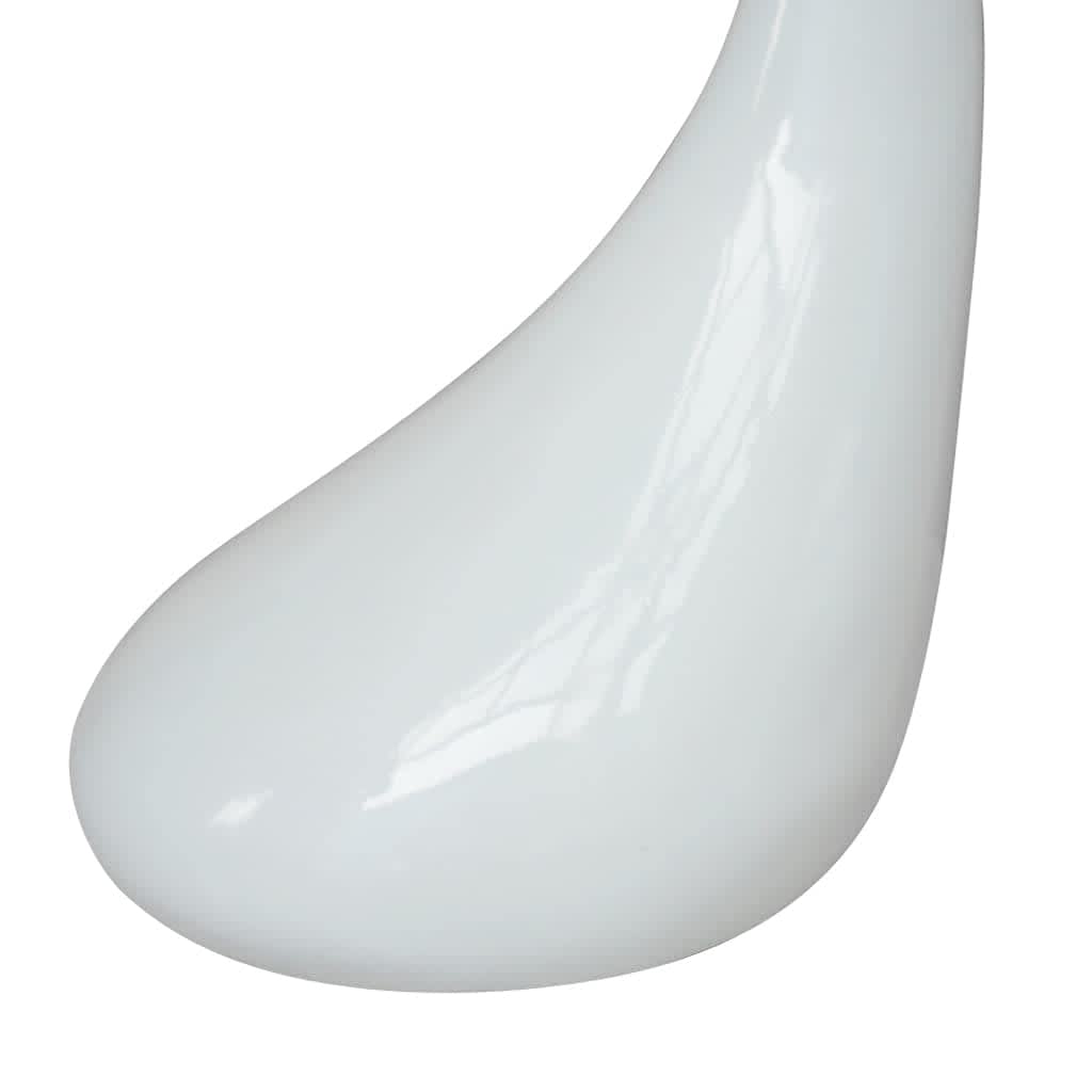 Salontafel met rond glazen tafelblad hoogglans wit is nu te koop bij PeponiXL, paradijselijk wonen!