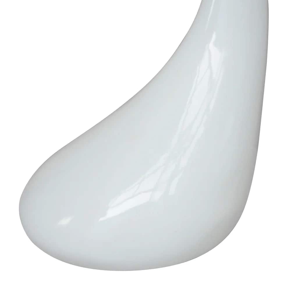 Salontafel met rond glazen tafelblad hoogglans wit 2 st is nu te koop bij PeponiXL, paradijselijk wonen!