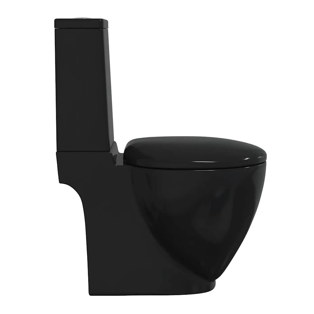 Toilet met afvoer achter keramiek zwart is nu te koop bij PeponiXL, paradijselijk wonen!