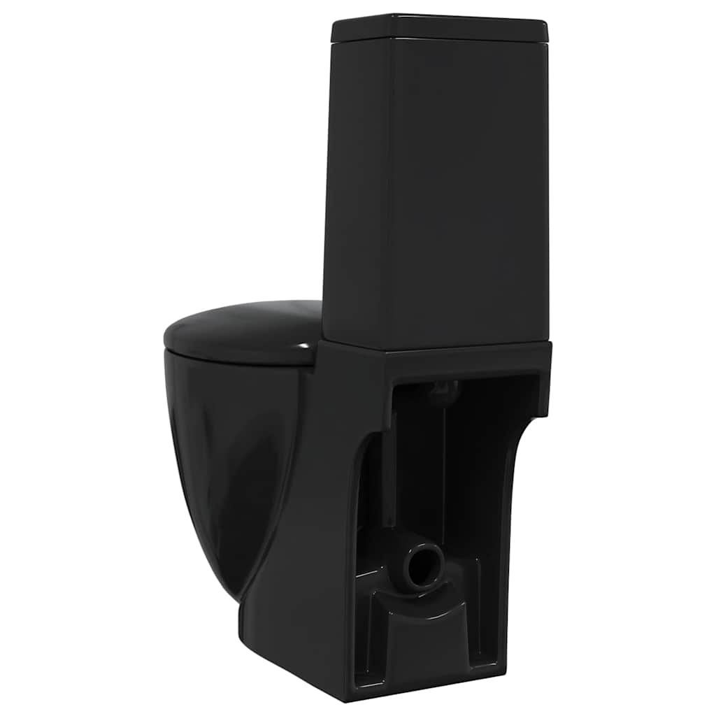 Toilet met afvoer achter keramiek zwart is nu te koop bij PeponiXL, paradijselijk wonen!