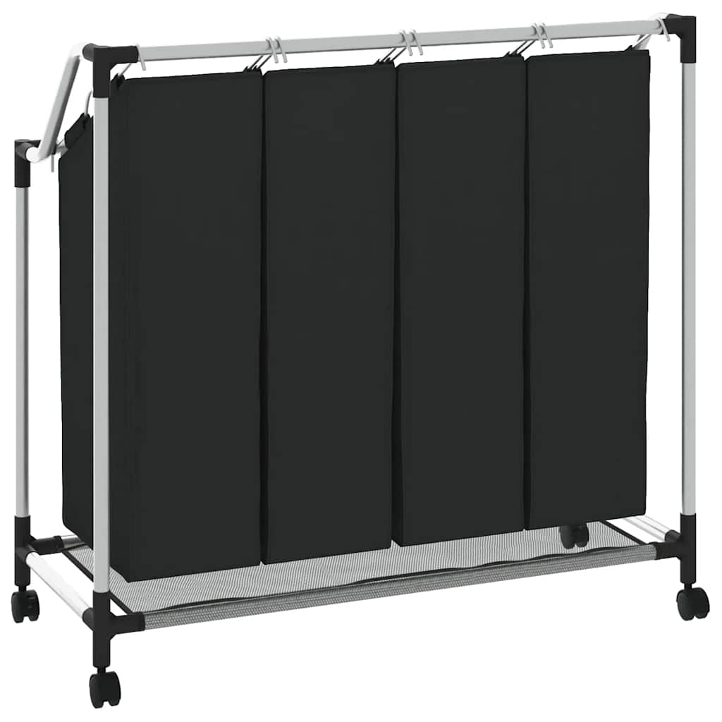 Wassorteerder met 4 zakken zwart en grijs is nu te koop bij PeponiXL, paradijselijk wonen!