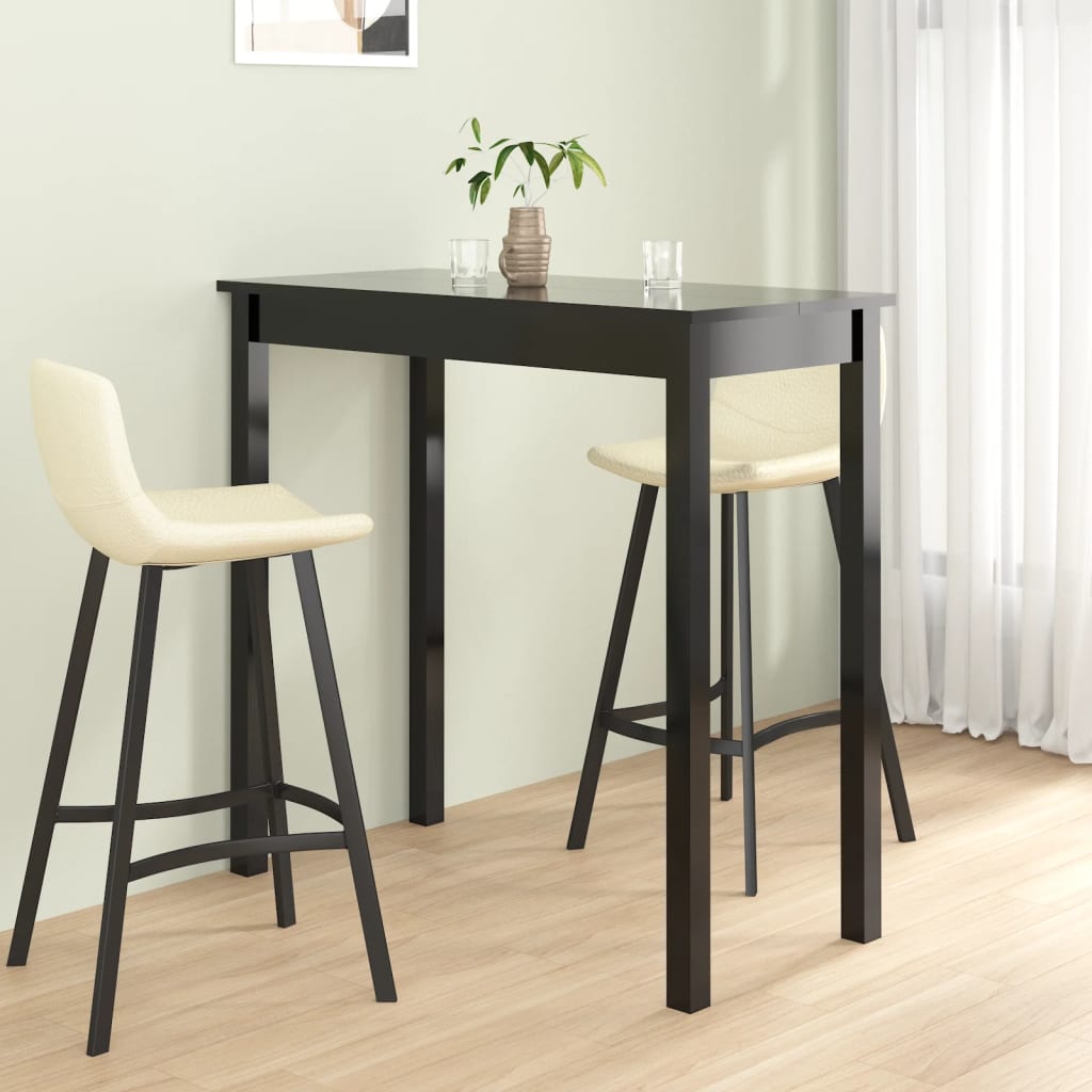 Bartafel 115x55x107 cm MDF zwart is nu te koop bij PeponiXL, paradijselijk wonen!